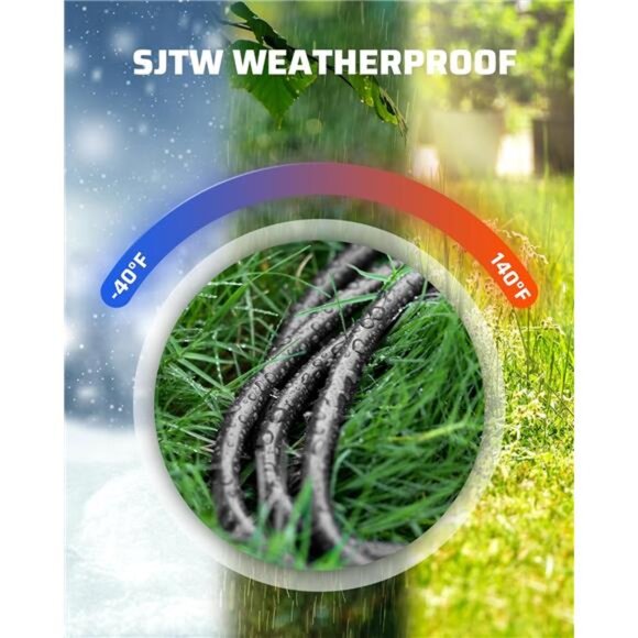 Outdoor Extension Cord 6ft, 3 Prong Waterproof Extension Cable for Lights,Indoor - Picture 3 of 8